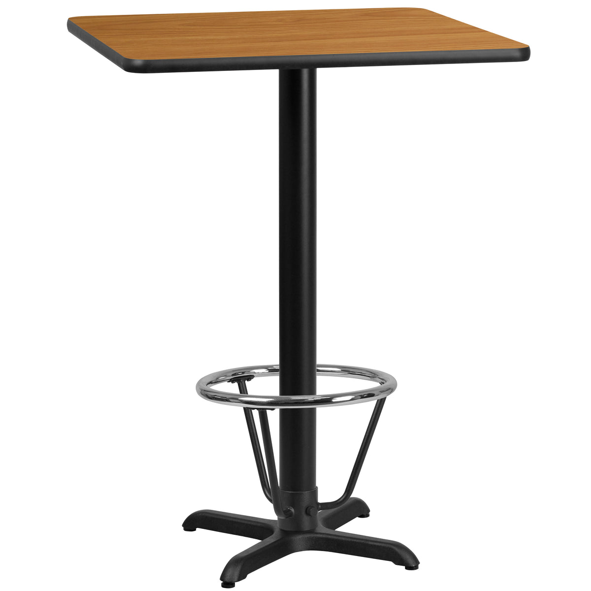 24'' Square Laminate Table Top with 22'' x 22'' Bar Height Table Base - Image 4