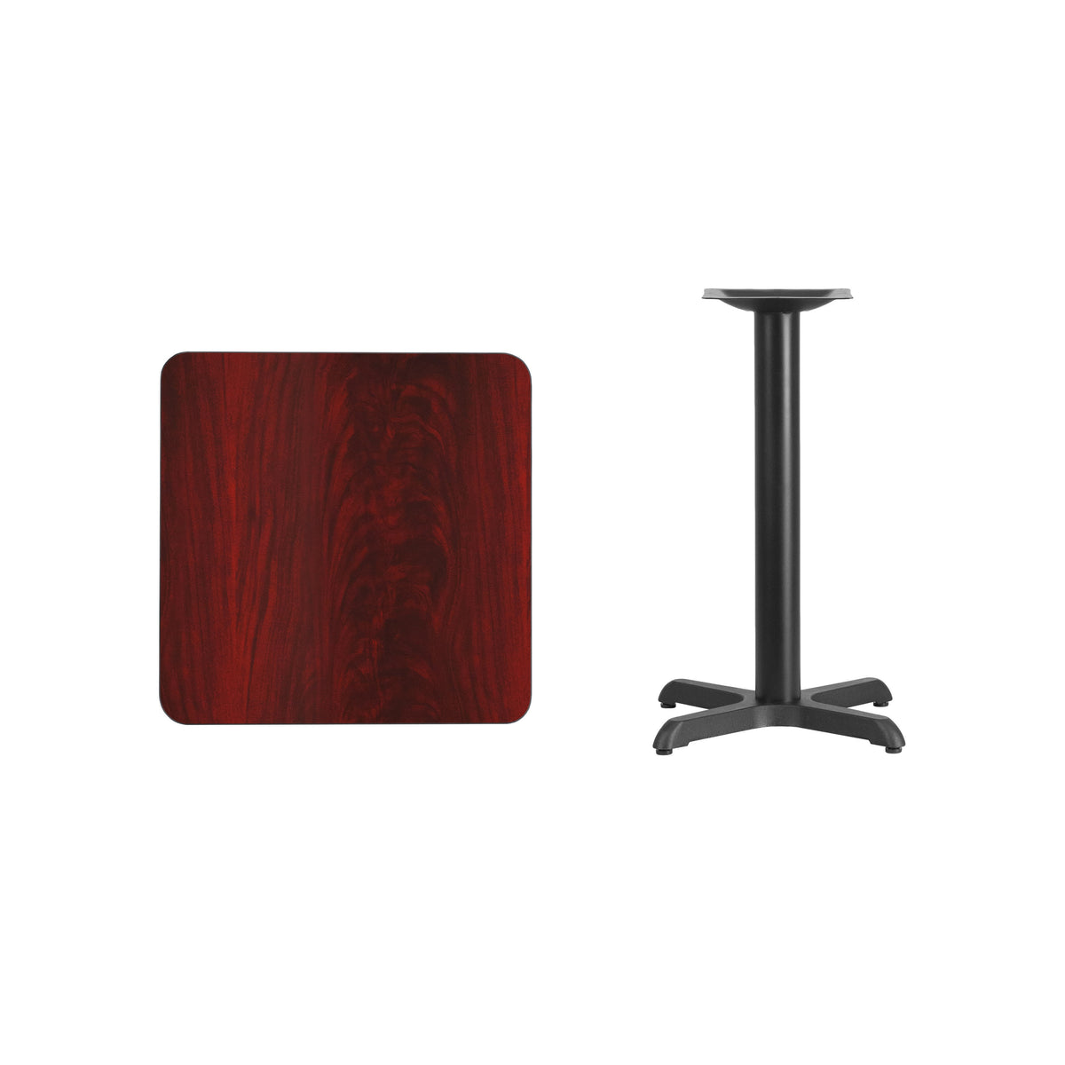 24'' Square Laminate Table Top with 22'' x 22'' Table Height Base - Image 2