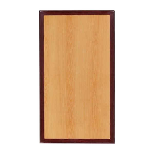24" x 30" 2-Tone High-Gloss Resin Table Top with 2" Thick Drop-Lip