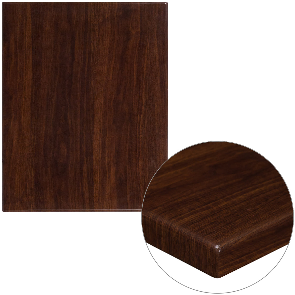 24'' x 30'' High-Gloss Resin Table Top with 2'' Thick Drop-Lip - Image 3