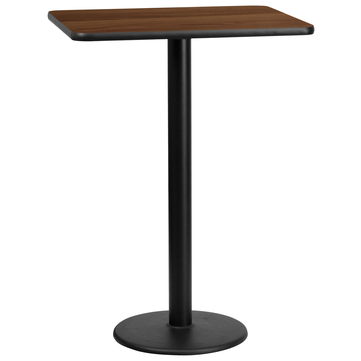 24'' x 30'' Rectangular Laminate Table Top with 18'' Round Bar Height Table Base - Image 4