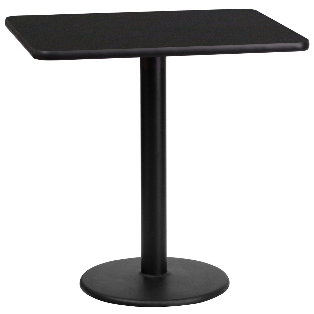 24'' x 30'' Rectangular Laminate Table Top with 18'' Round Table Height Base - Image 3