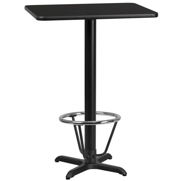 24'' x 30'' Rectangular Table Top with 22'' x 22'' Bar Height Table Base