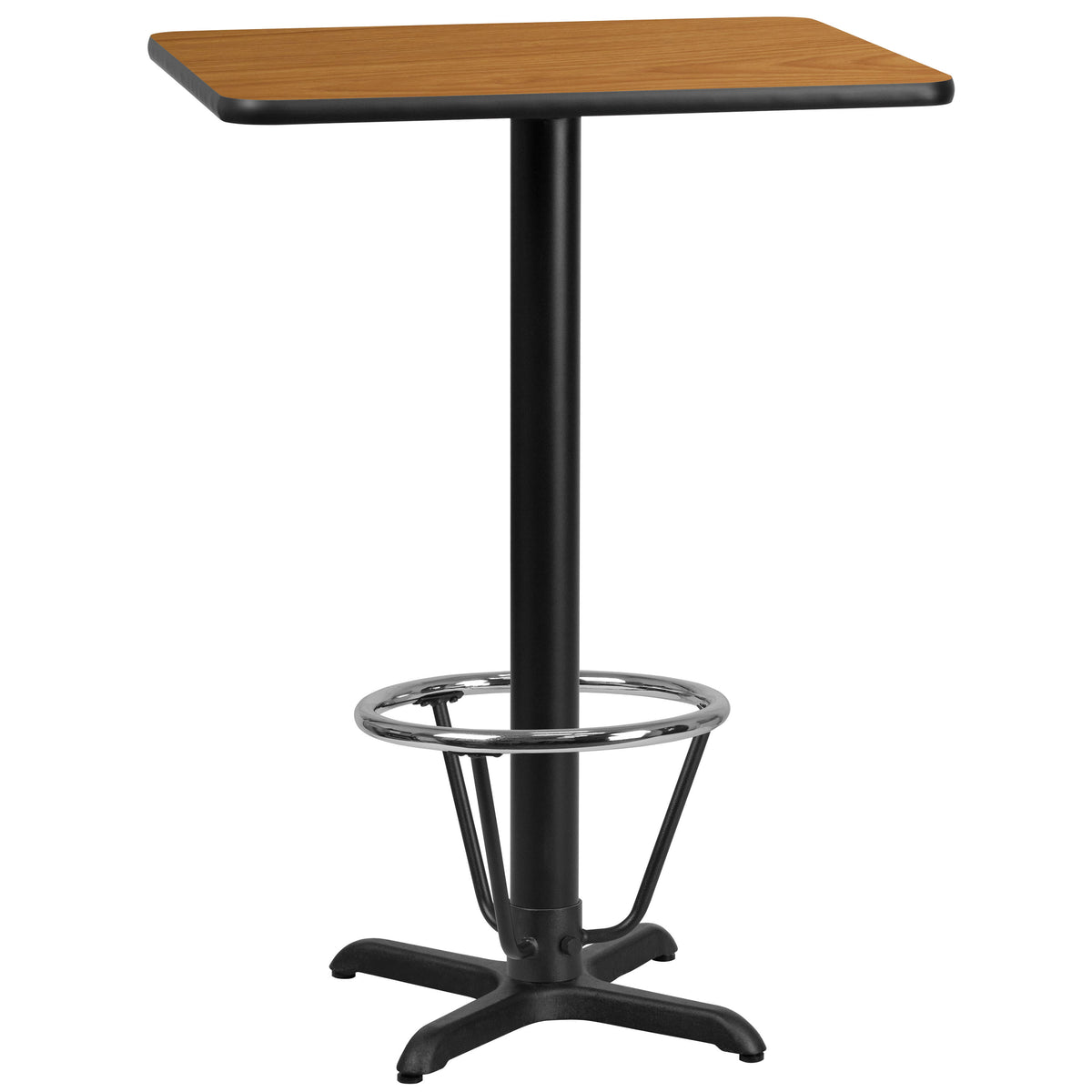 24'' x 30'' Rectangular Table Top with 22'' x 22'' Bar Height Table Base - Image 3