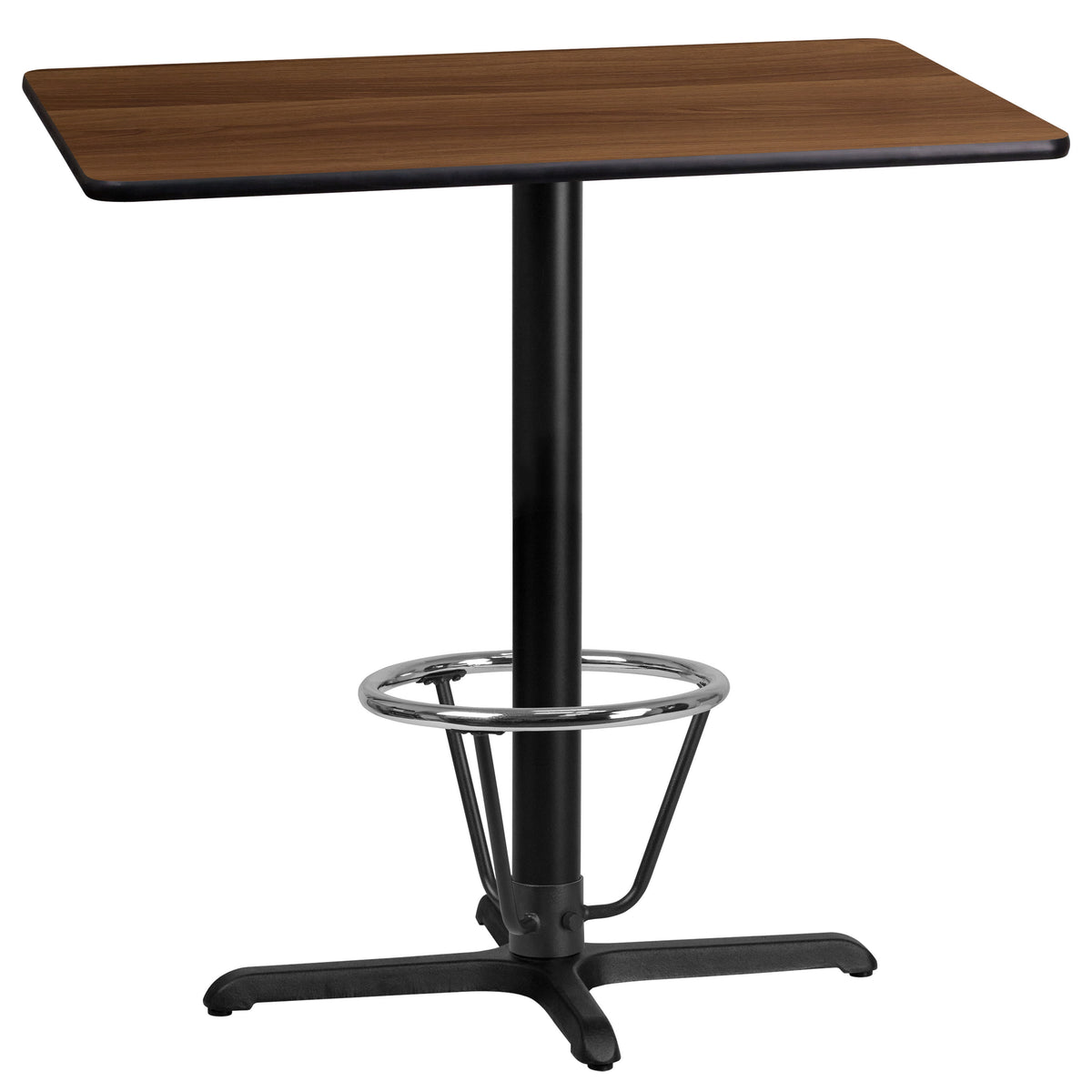 24'' x 42'' Rectangular Table Top with 23.5'' x 29.5'' Bar Height Table Base