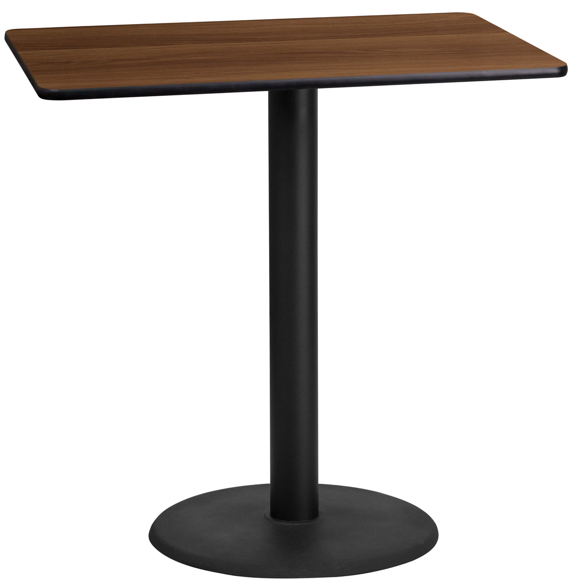 24'' x 42'' Rectangular Laminate Table Top with 24'' Round Bar Height Table Base - Image 3