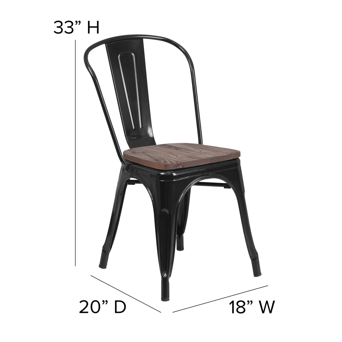 30.25" x 60" Metal Table Set with Wood Top and 6 Stack Chairs - Image 2