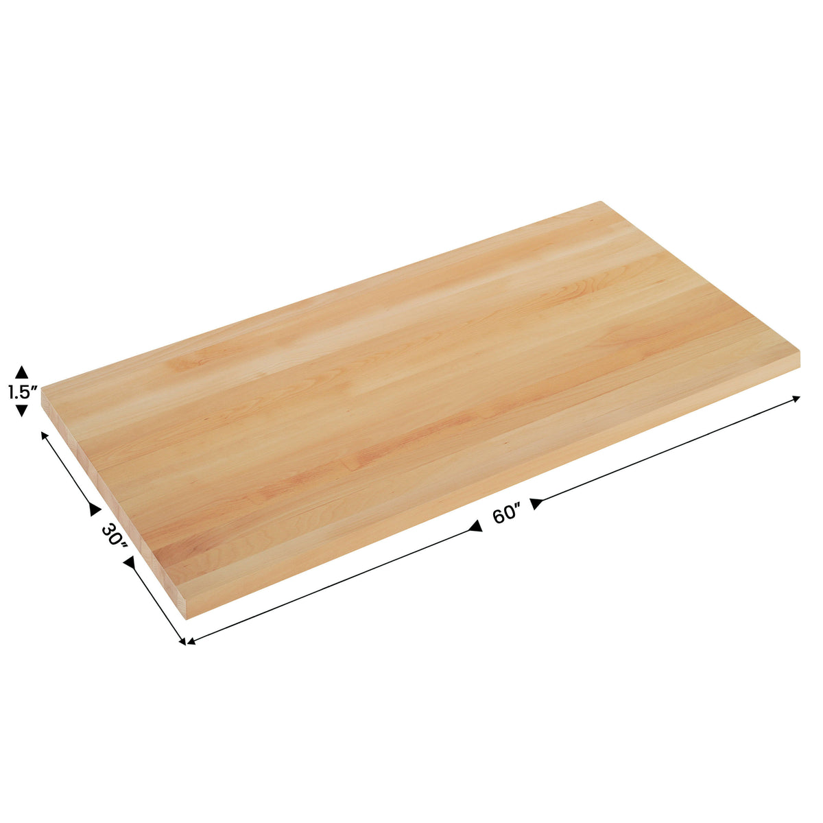 30"W x 60"L Commercial Solid Wood Tabletop with Support Bars for Indoor Use - Image 4