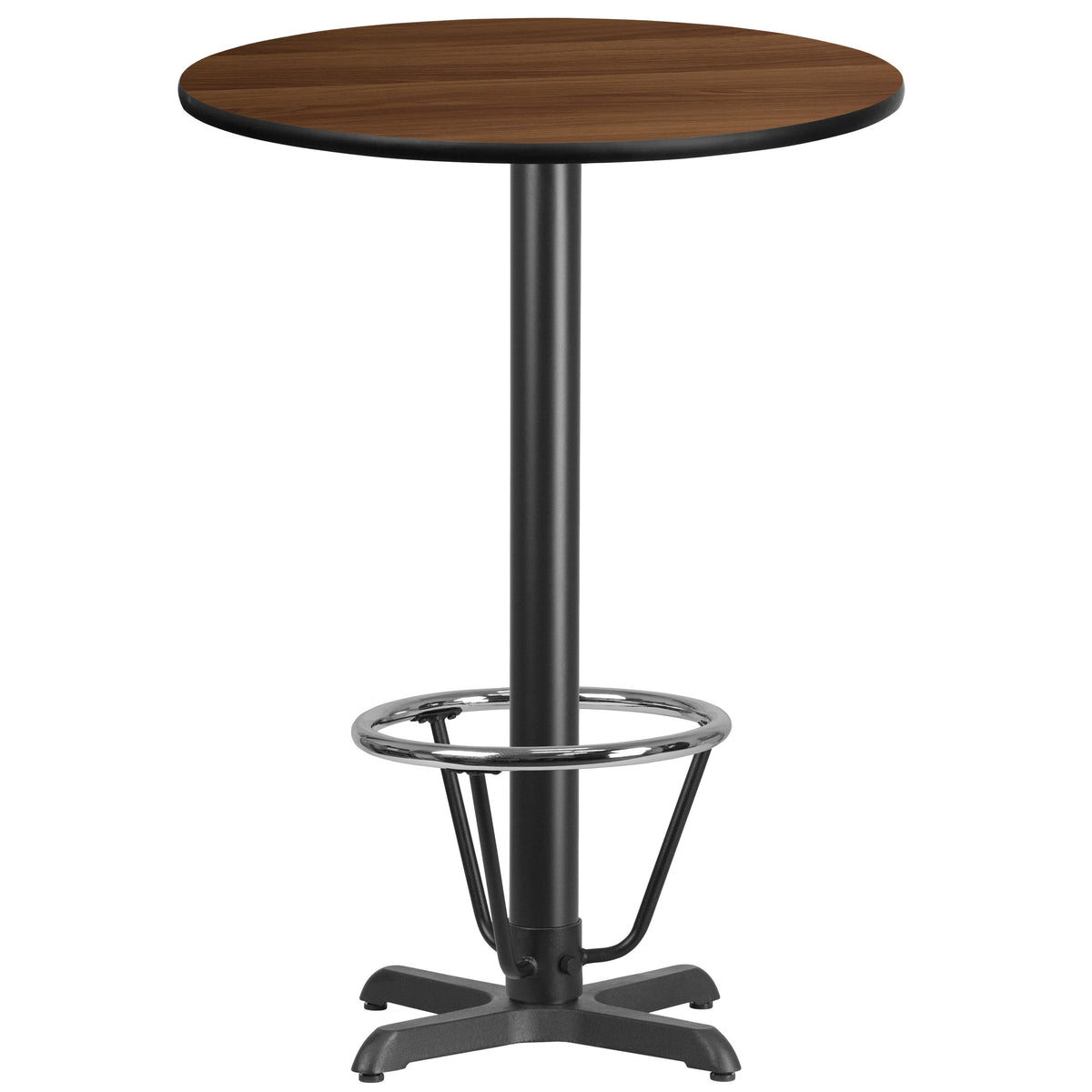 30'' Round Laminate Table Top with 22'' x 22'' Bar Height Table Base - Image 3