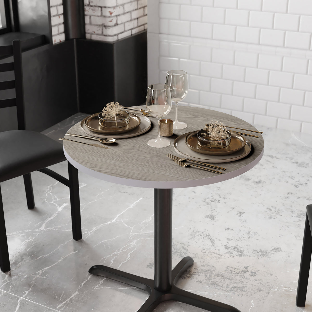 30" Round Table Top with Reversible Laminate Top - Image 4
