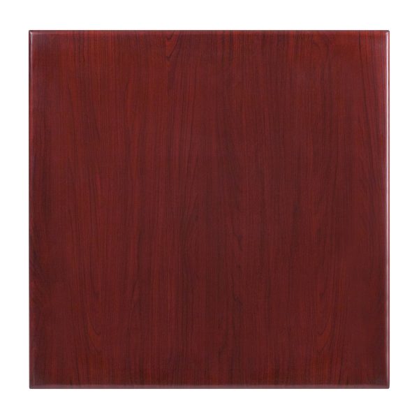 30'' Square High-Gloss Resin Table Top with 2'' Thick Drop-Lip
