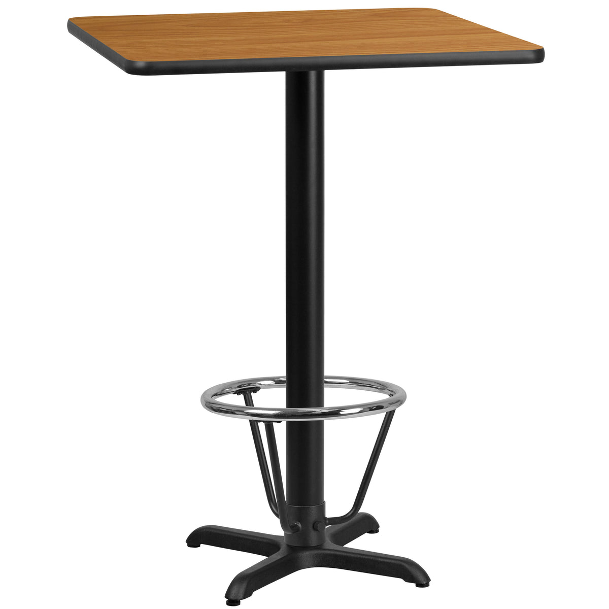 30'' Square Laminate Table Top with 22'' x 22'' Bar Height Table Base - Image 3