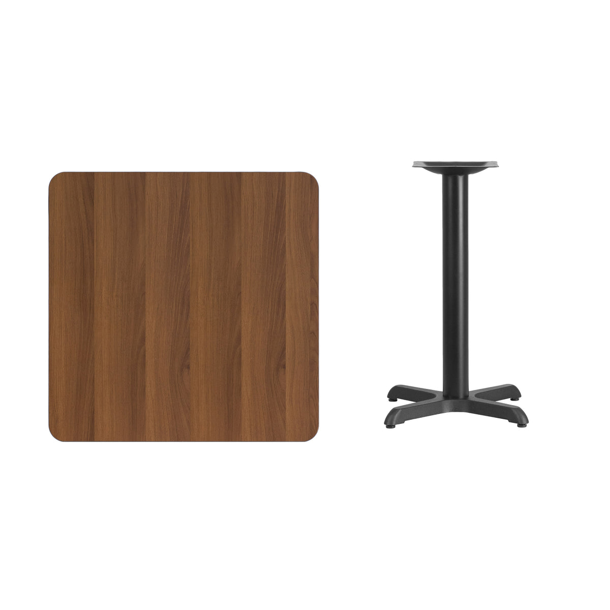 30'' Square Laminate Table Top with 22'' x 22'' Table Height Base - Image 3