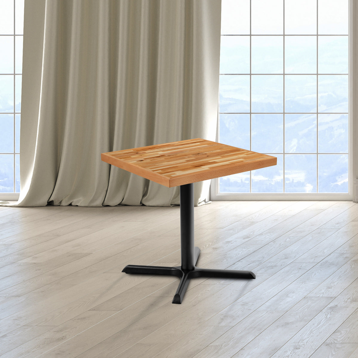 30" Square Butcher Block Style Table Top - Restaurant Table Top - Image 2