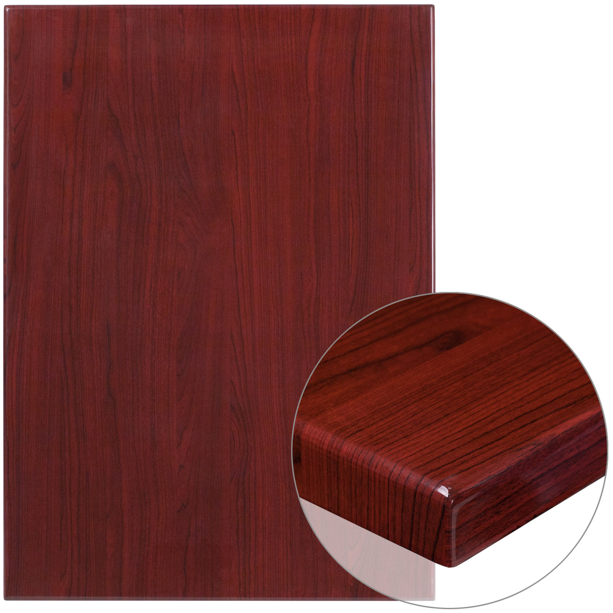 30'' x 42'' High-Gloss Resin Table Top with 2'' Thick Drop-Lip - Image 3