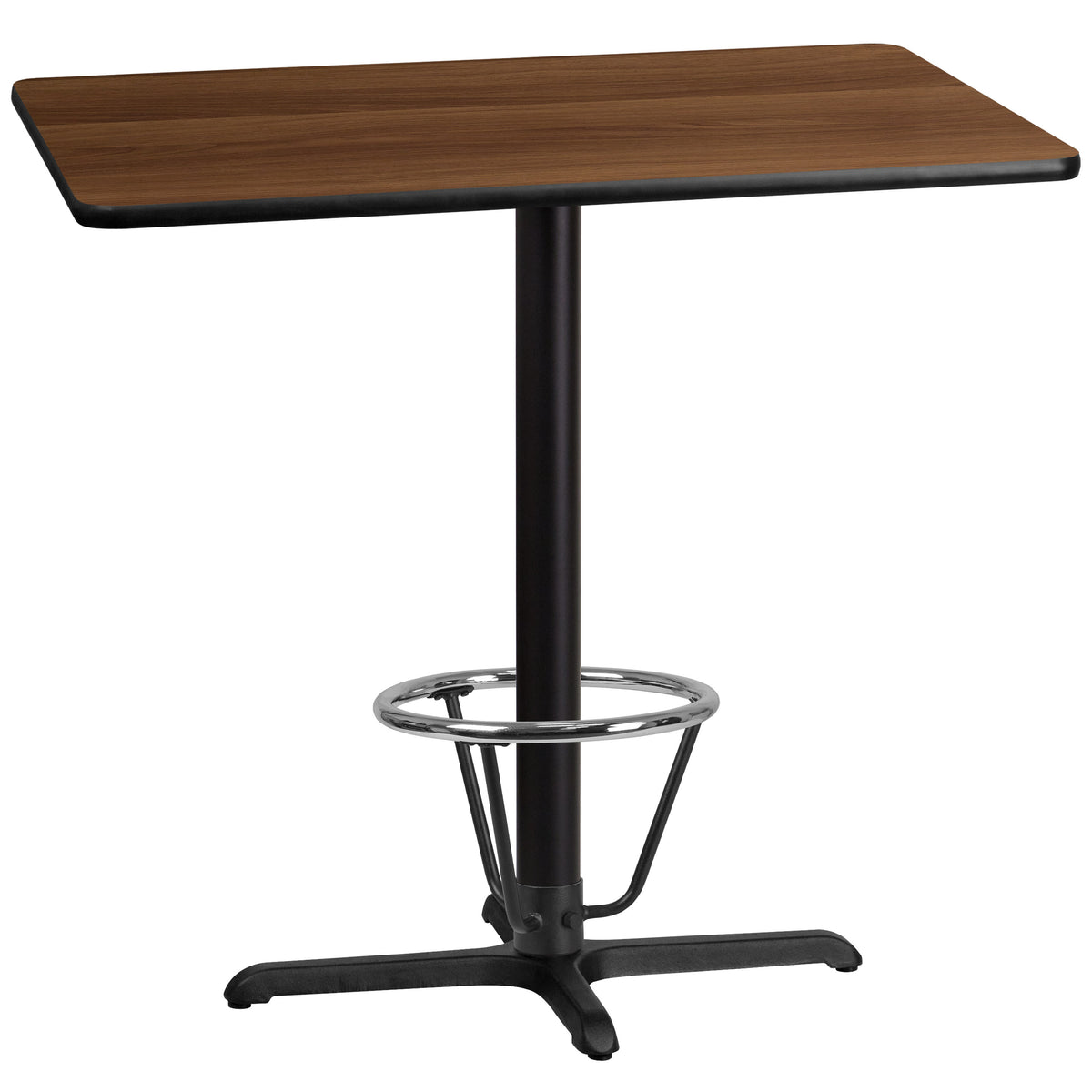 30'' x 42'' Rectangular Table Top with 23.5'' x 29.5'' Bar Height Table Base