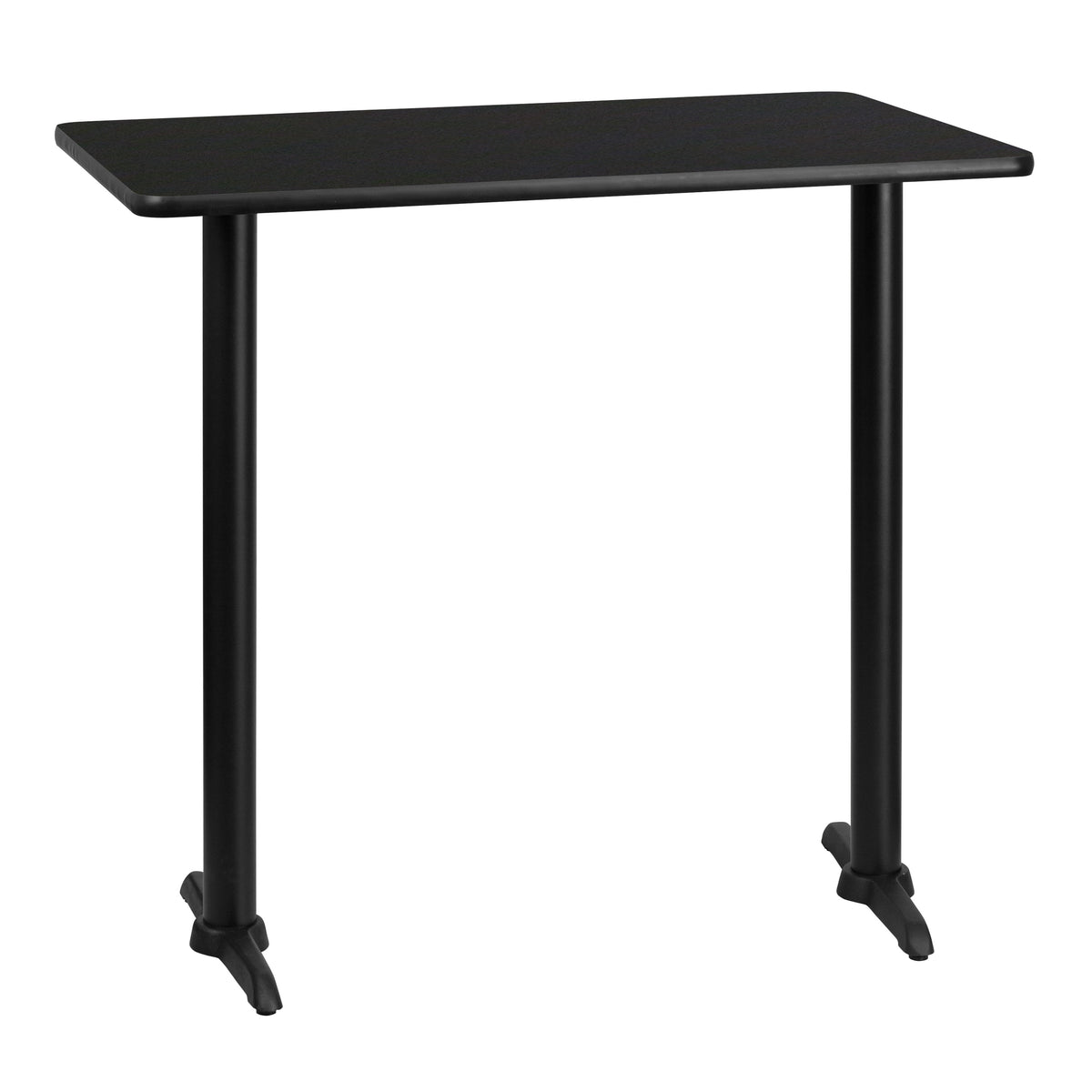 30'' x 42'' Rectangular Table Top with 5'' x 22'' Bar Height Table Bases - Image 4