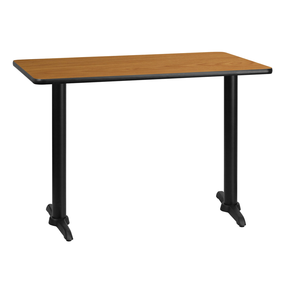 30'' x 42'' Rectangular Laminate Table Top with 5'' x 22'' Table Height Bases - Image 3