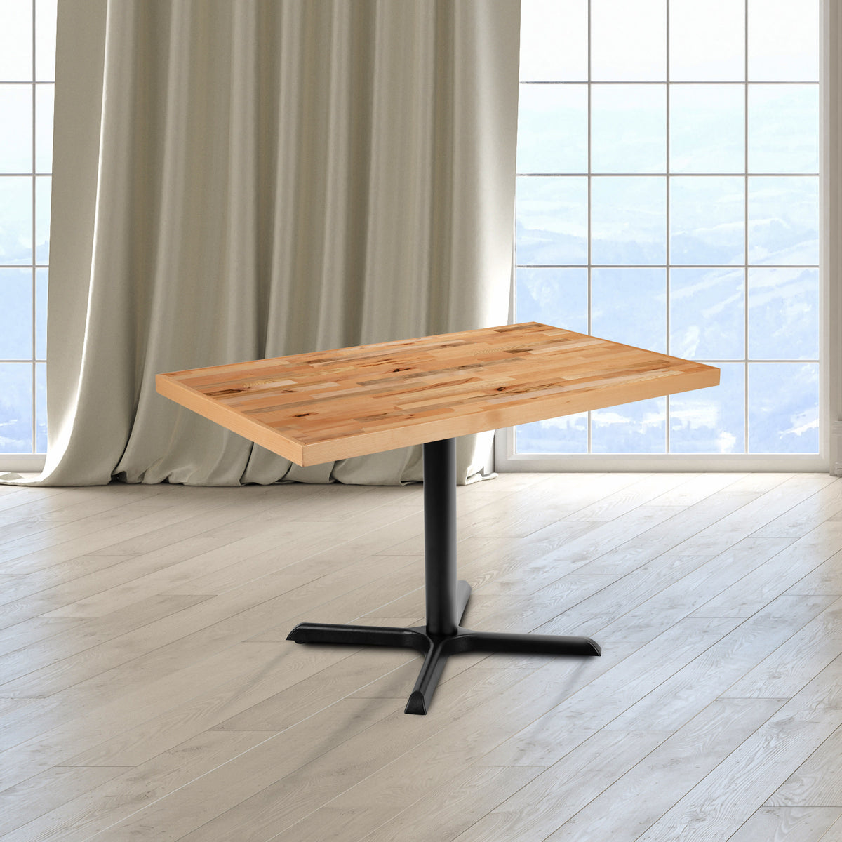 30" x 48" Rectangle Butcher Block Style Table Top - Restaurant Table Top - Image 2