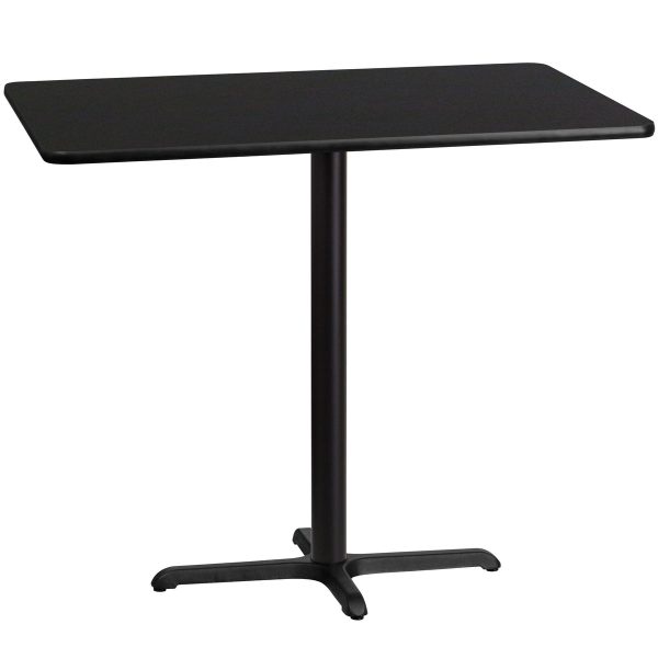 30'' x 48'' Rectangular Table Top with 23.5'' x 29.5'' Bar Height Table Base