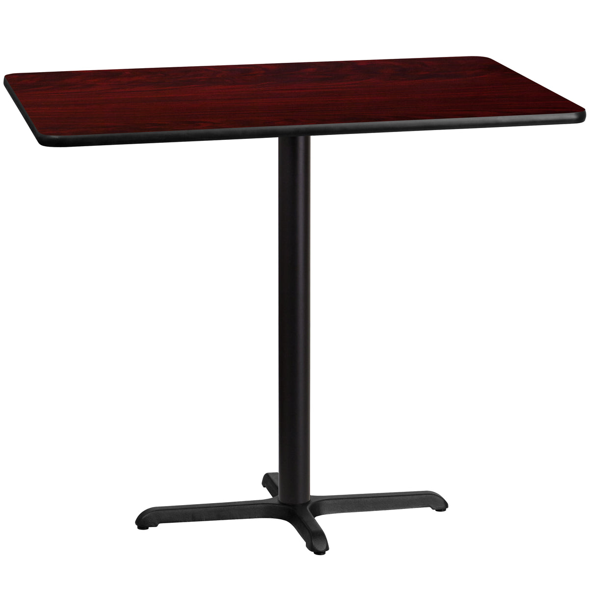 30'' x 48'' Rectangular Table Top with 23.5'' x 29.5'' Bar Height Table Base - Image 3