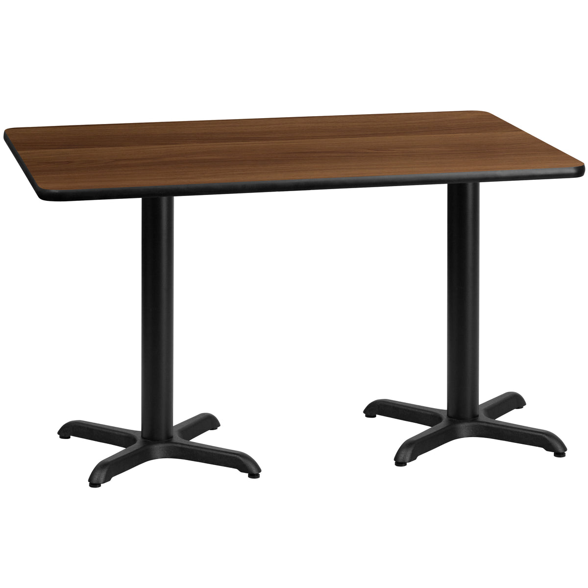 30'' x 60'' Rectangular Laminate Table Top with 22'' x 22'' Table Height Bases - Image 3