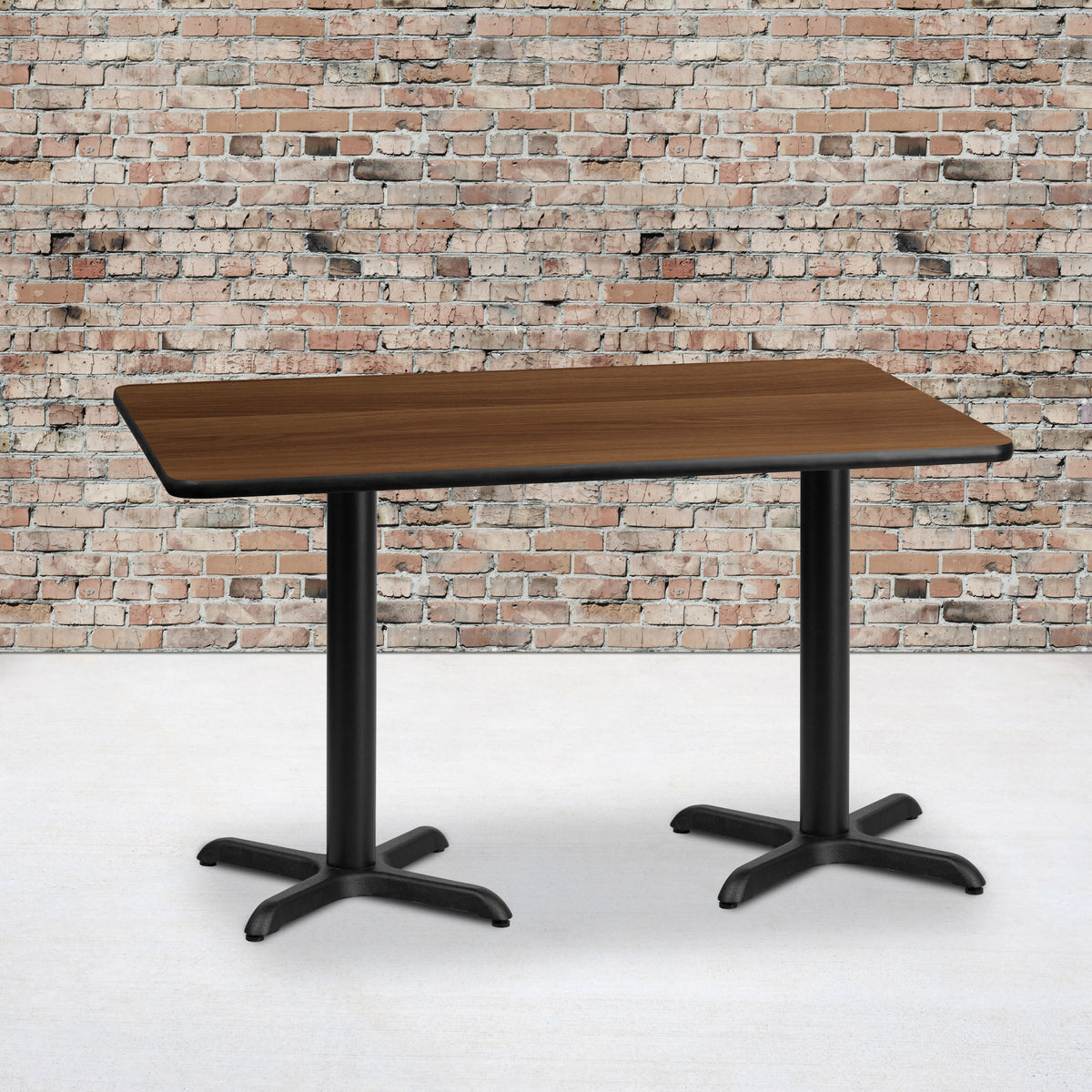 30'' x 60'' Rectangular Laminate Table Top with 22'' x 22'' Table Height Bases - Image 4