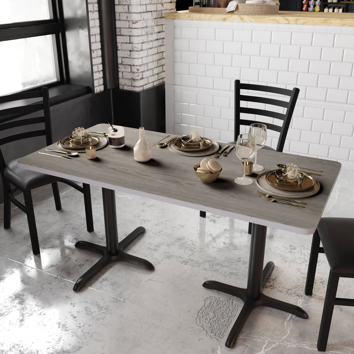 30" x 60" Rectangular Table Top with Reversible Laminate Top - Image 3