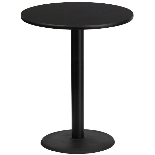 36'' Round Laminate Table Top with 24'' Round Bar Height Table Base
