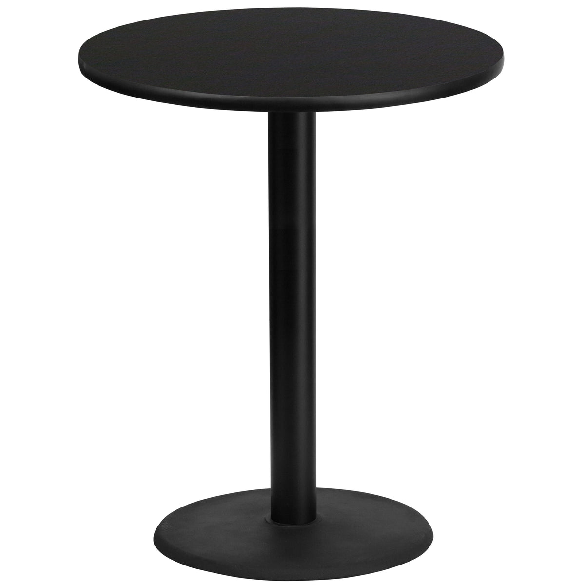 36'' Round Laminate Table Top with 24'' Round Bar Height Table Base