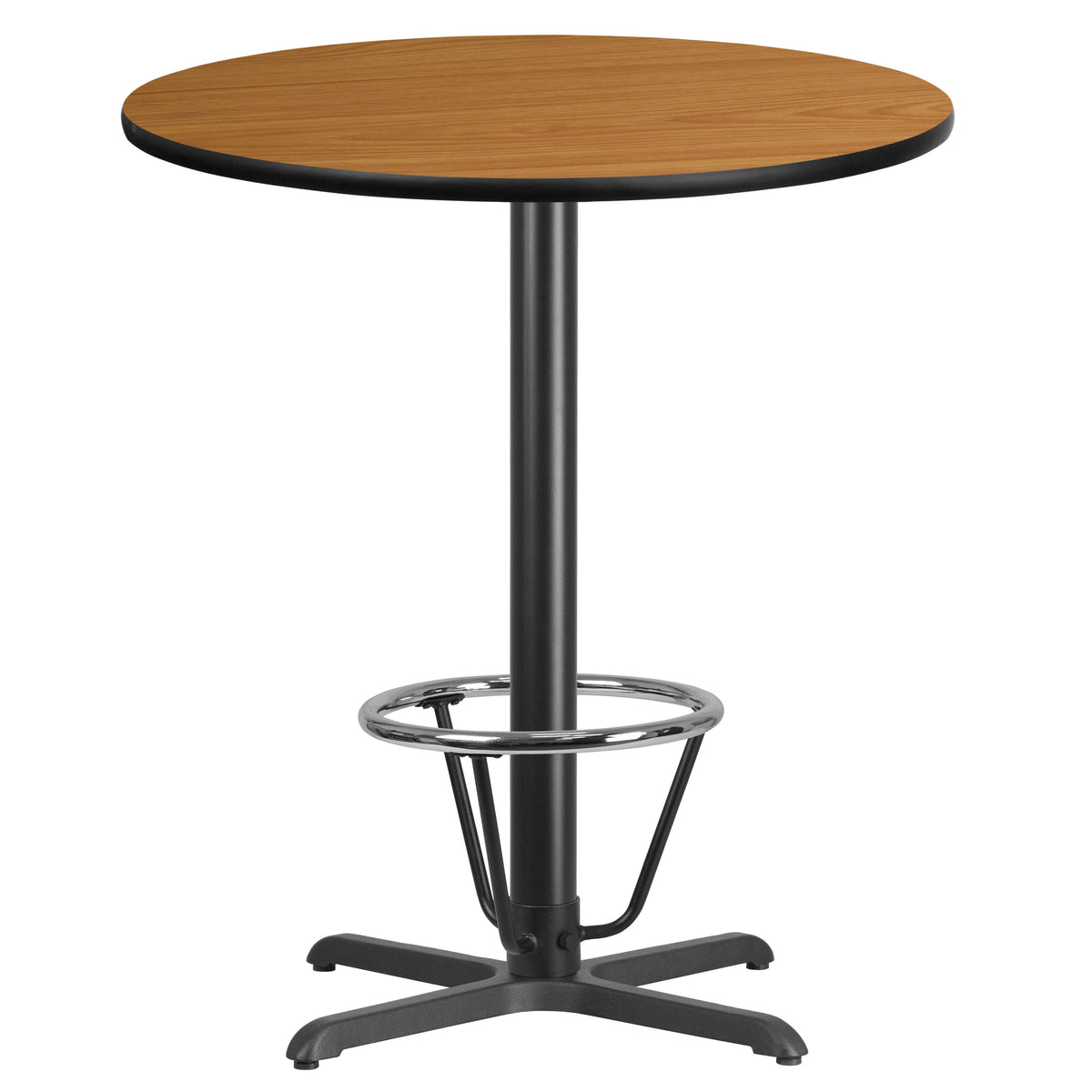 36'' Round Laminate Table Top with 30'' x 30'' Bar Height Table Base - Image 4