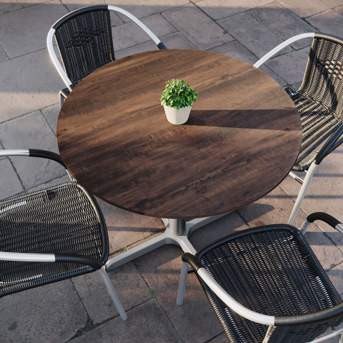 36" Round Seamless Surface Technology Scratch and Stain Resistant Tabletop - Image 2