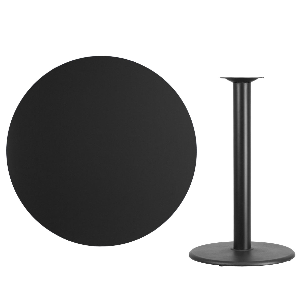 42'' Round Laminate Table Top with 24'' Round Bar Height Table Base - Image 3