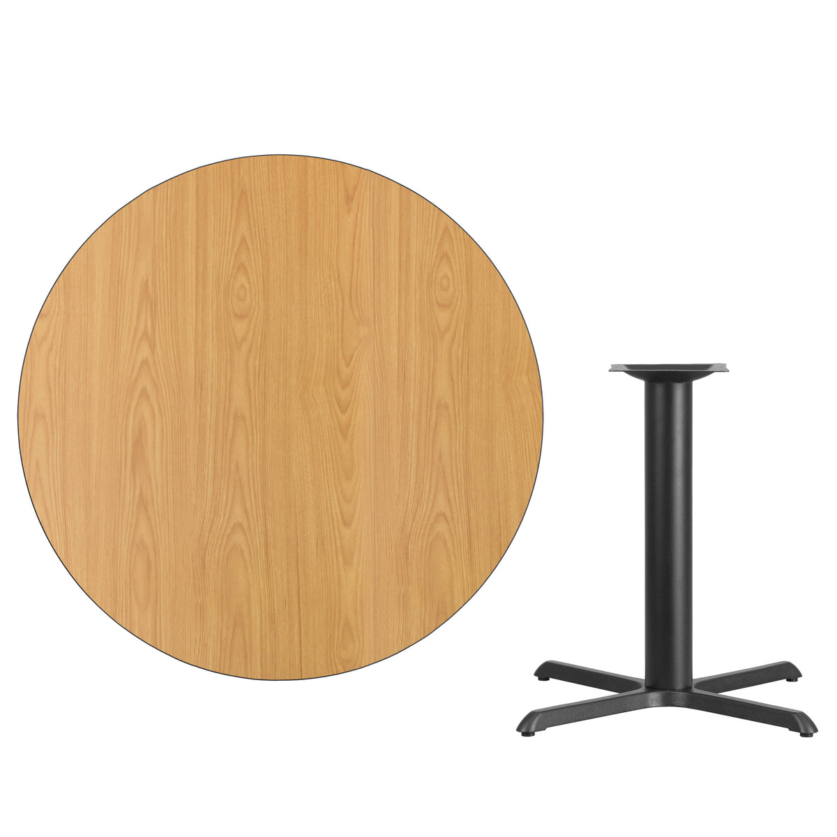 42'' Round Laminate Table Top with 33'' x 33'' Table Height Base - Image 2