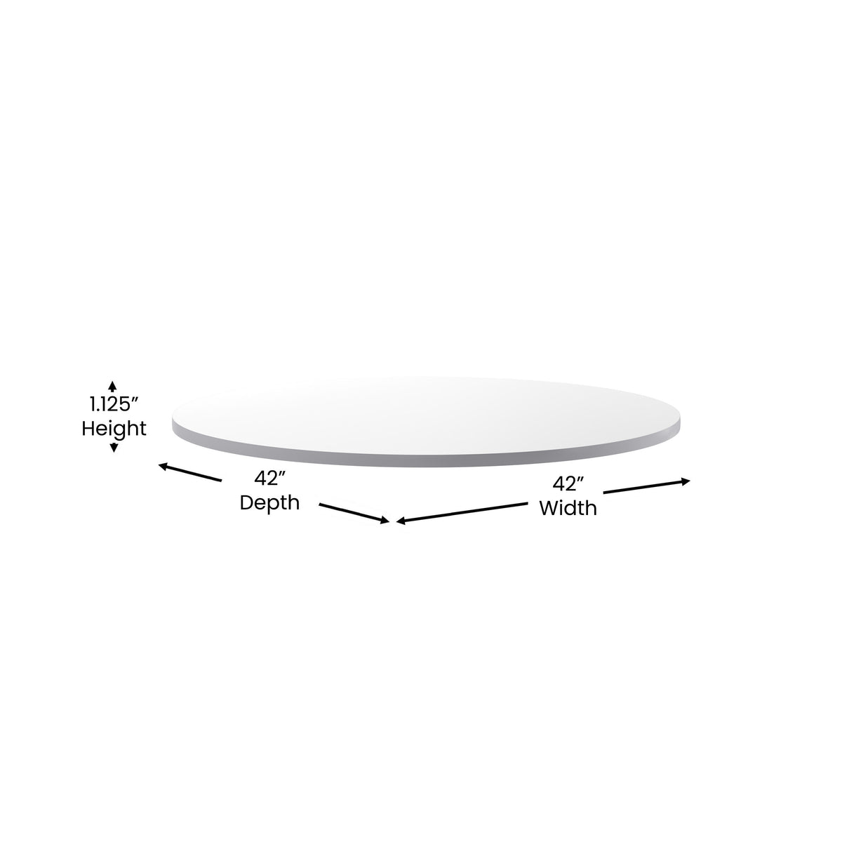 42" Round Table Top with Reversible Laminate Top - Image 4