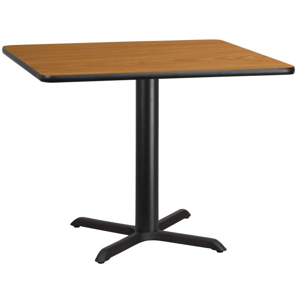 42'' Square Laminate Table Top with 33'' x 33'' Table Height Base