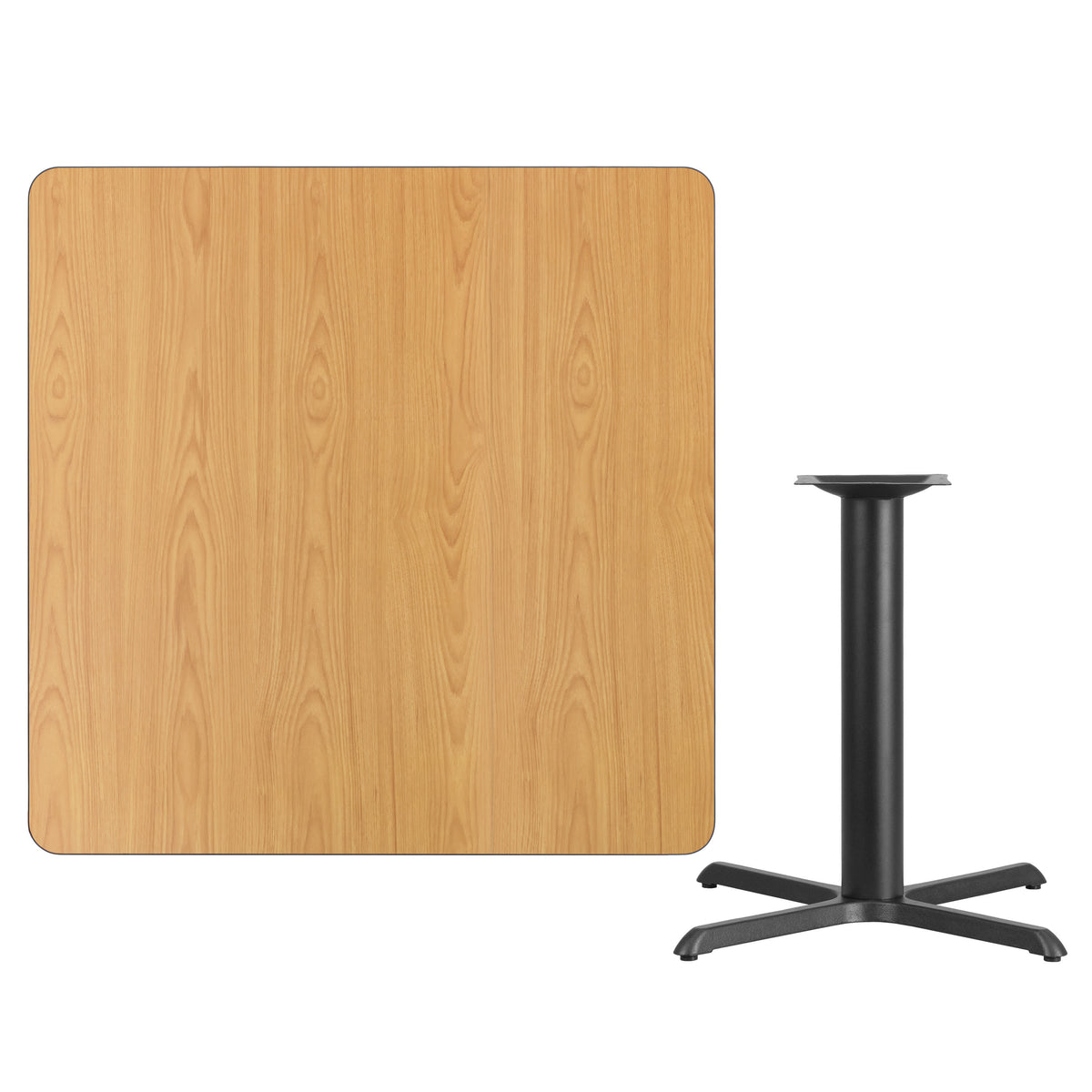 42'' Square Laminate Table Top with 33'' x 33'' Table Height Base - Image 2