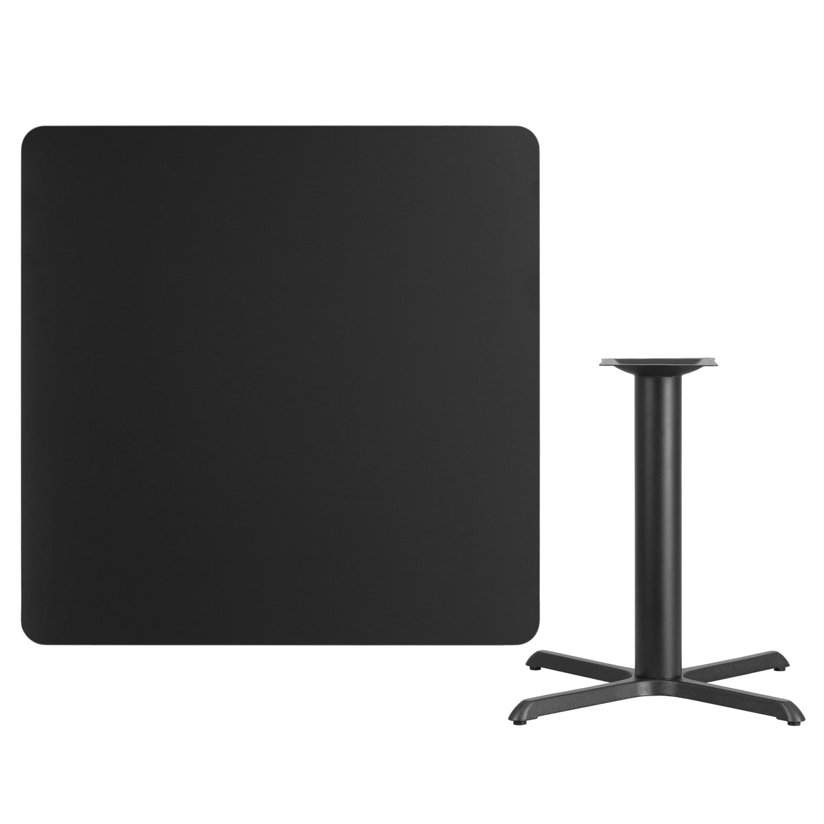 42'' Square Laminate Table Top with 33'' x 33'' Table Height Base - Image 4