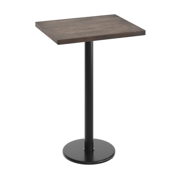 30"L x 24"W Solid Wood Commercial Tabletop with 18" Bar Height Base