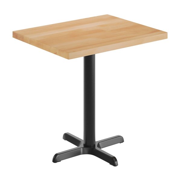 30"L x 24"W Solid Wood Commercial Tabletop with 22" x 22" Dining Height X-Base