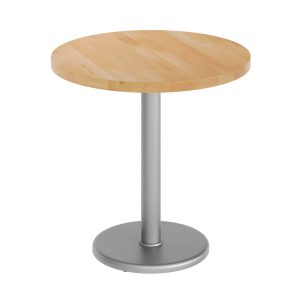 30" Round Solid Wood Commercial Tabletop with 18" Dining Height Base