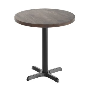30" Round Solid Wood Commercial Tabletop with 22" x 22" Table Height X-Base