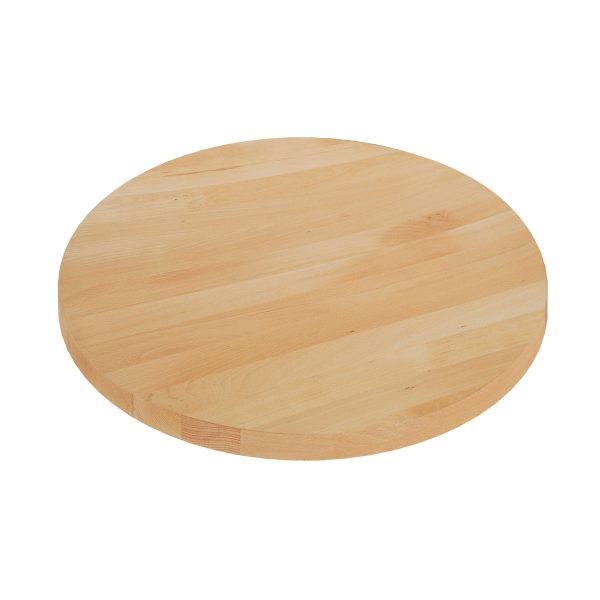30" Round Commercial Solid Wood Tabletop with Support Bars for Indoor Use