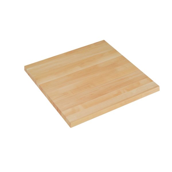 36" Square Commercial Solid Wood Tabletop with Support Bars for Indoor Use