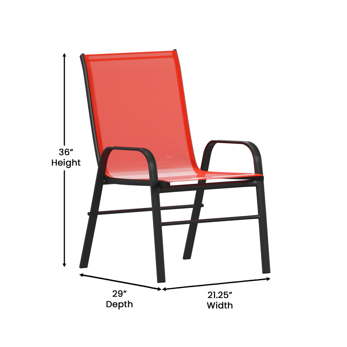 Commercial 5 Pc Outdoor Patio Dining Set with Glass Table and 4 Chairs - Image 3