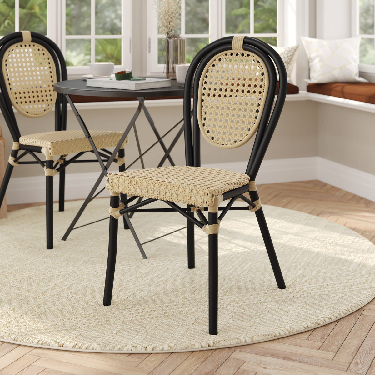 All-Weather Commercial Paris Chair with Metal Frame - Image 2