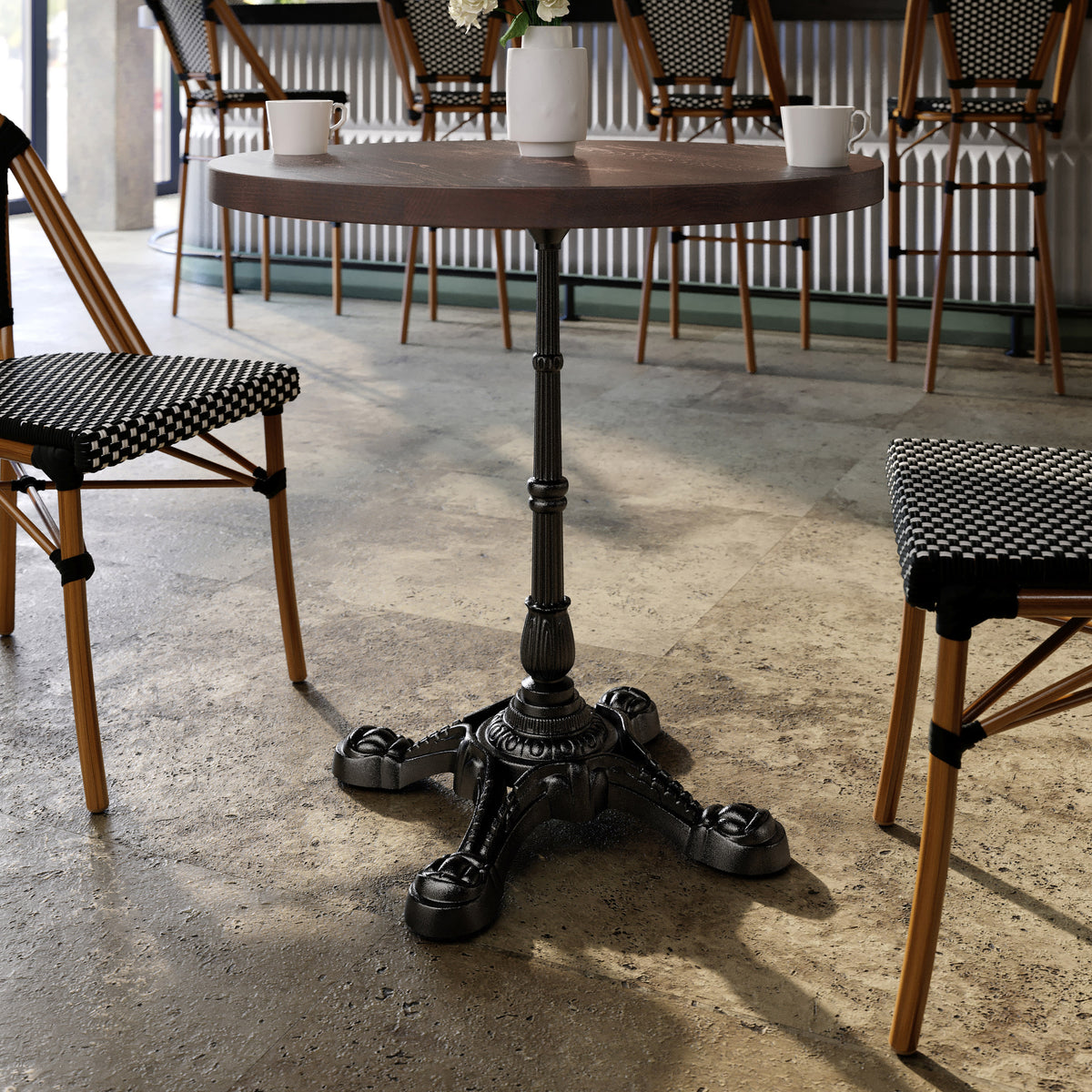 Commercial Indoor/Outdoor Cast Iron Bistro Table Base - Image 2