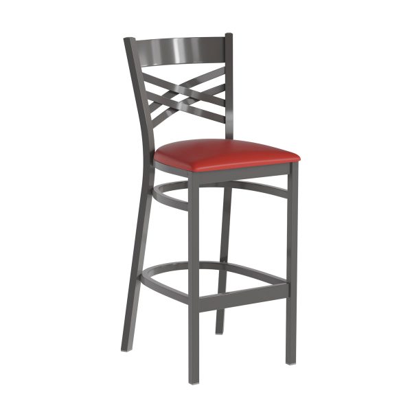 X Back Metal Restaurant Barstool