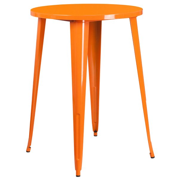 30'' Round Metal Indoor-Outdoor Bar Height Table