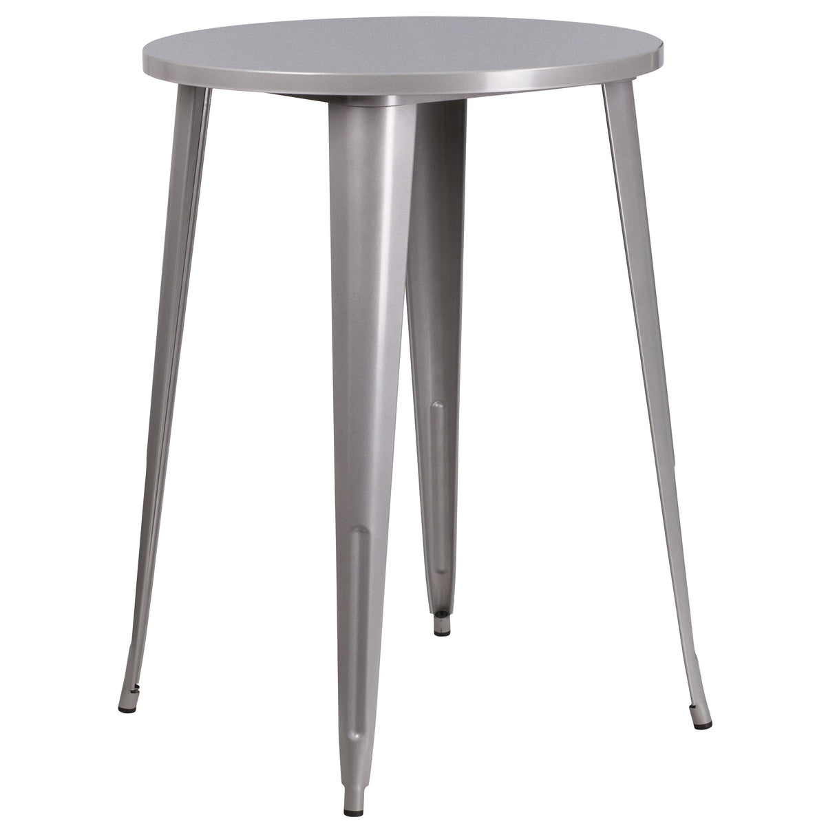 30'' Round Metal Indoor-Outdoor Bar Table Set with 2 Cafe Stools - Image 3